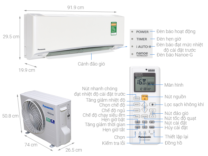 Đánh giá ưu nhược điểm trên điều hòa Panasonic CU/CS-XU18ZKH-8