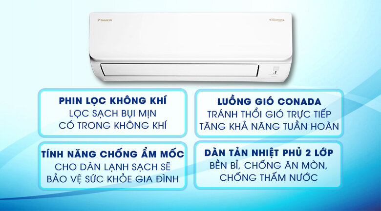 Điều hòa Daikin FTHF35VAVMV/RHF35VAVMV: Thiết kế, giá cả và công nghệ vượt trội