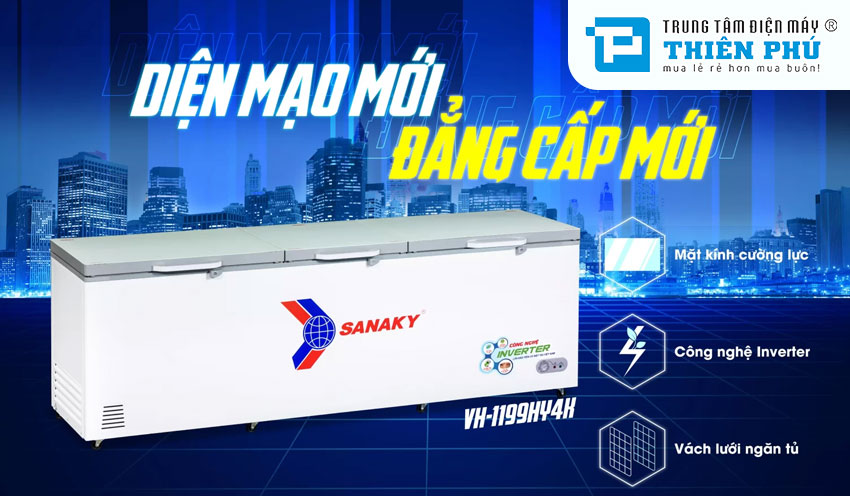 Tủ Đông Sanaky Inverter VH-1399HY4K 1 Ngăn 1300 Lít