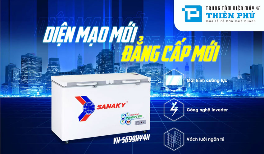 Những lý do mà bạn nên chọn tủ đông Sanaky 1 ngăn đông Inverter VH-5699HY4K