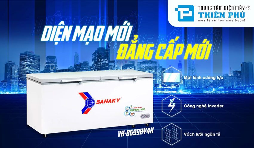 Tủ Đông Sanaky Inverter VH-8699HY4K 1 Ngăn 860 Lít