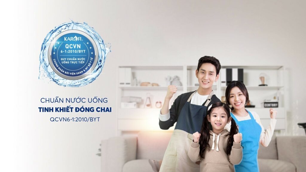 Máy lọc nước Karofi KAQ-U05 co nước sau lọc đạt chuẩn quốc gia