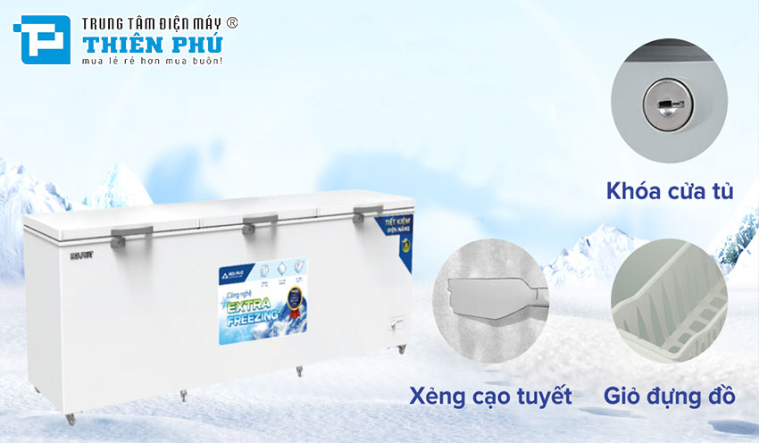 Tủ Đông Funiki Hòa Phát HPF AD61190.1 Dàn Đồng 3 Cánh 1190 Lít