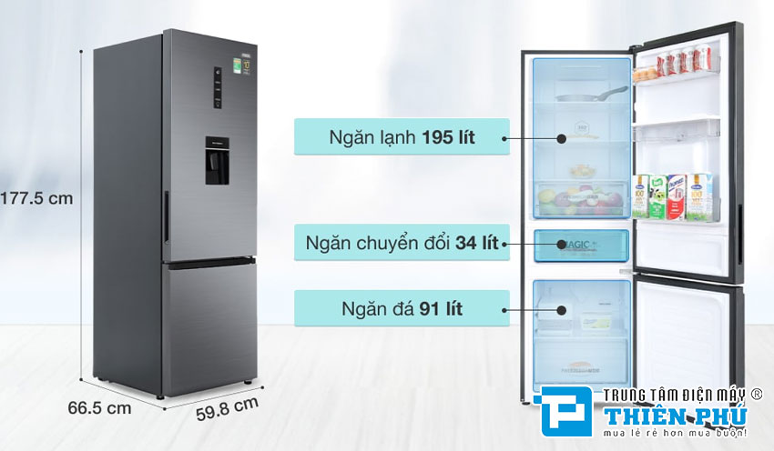 tủ lạnh Aqua inverter AQR-B399MA(WHB)