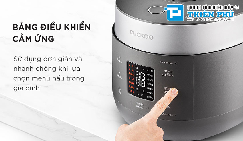 Nồi Cơm Điện Tử Áp Suất Kép Cuckoo CRP-ST1010FG 1.8L