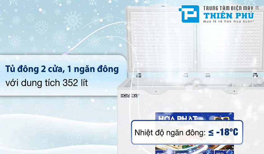 Tủ Đông Funiki Hòa Phát HPF AD6352 1 Ngăn Đông 352 Lít