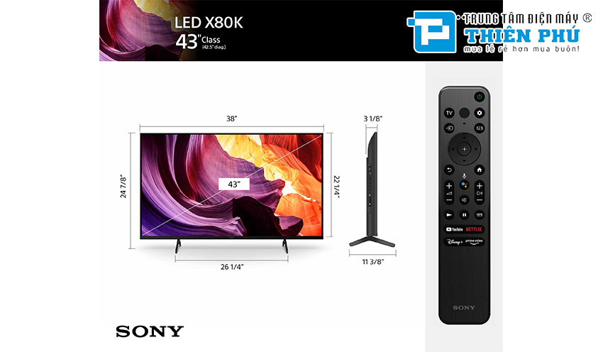 Tivi Sony 43 inch 4K KD-43X80K có phải là sự lựa chọn tốt trong phân khúc 11 triệu?