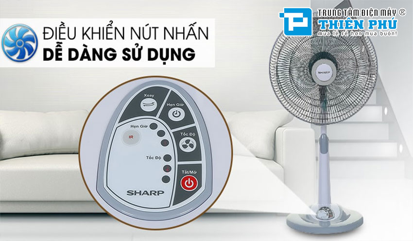 Quạt Lửng Sharp PJ-L40RV-LG Có Điều Khiển