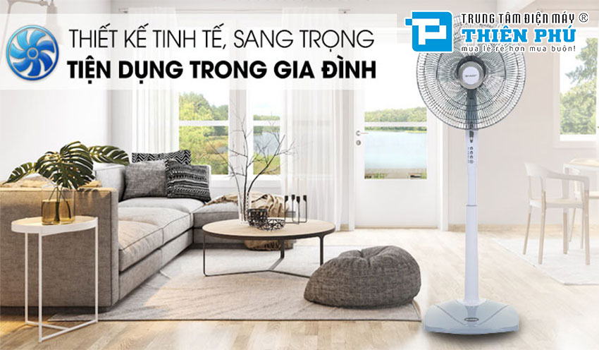 Quạt Cây Sharp PJ-S40RV-LG Có Điều Khiển