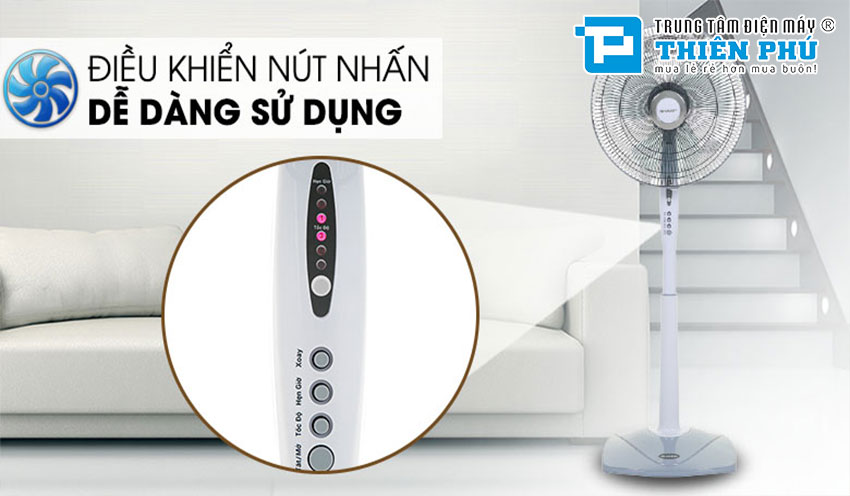 Quạt Cây Sharp PJ-S40RV-LG Có Điều Khiển