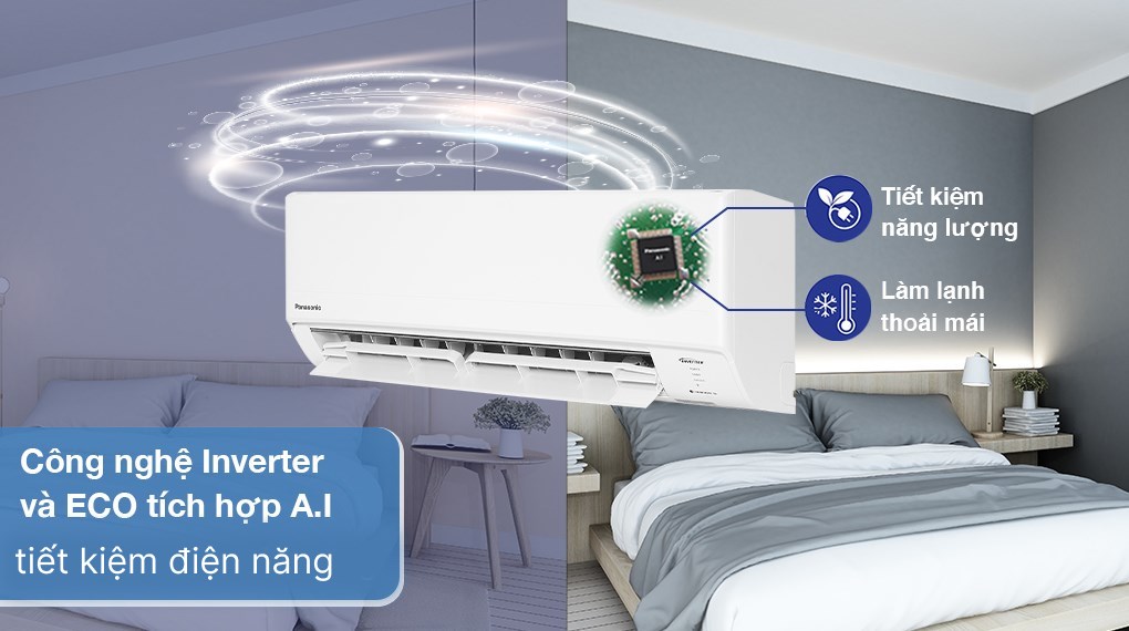 Điều hòa Panasonic CS-XZ24BKH-8 với inverter + ECO A.I được xem là đỉnh cao tiết kiệm điện
