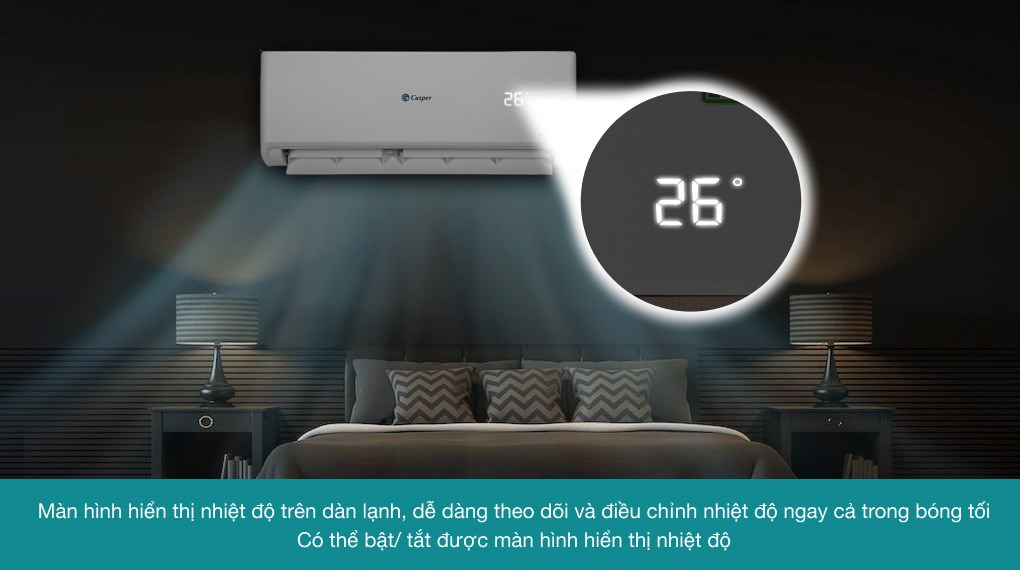 Tư vấn: Điều hòa Casper 24000btu GC-24IS33 dùng cho phòng trên 30 m2