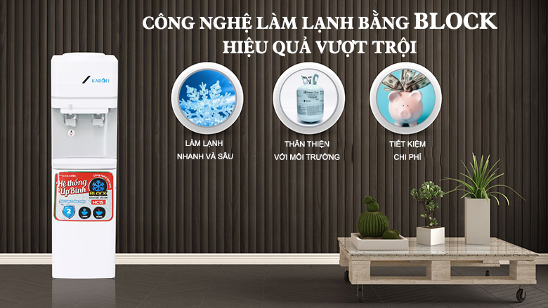 Khám phá những công nghệ đặc biệt có trên cây nước nóng lạnh Karofi HC15