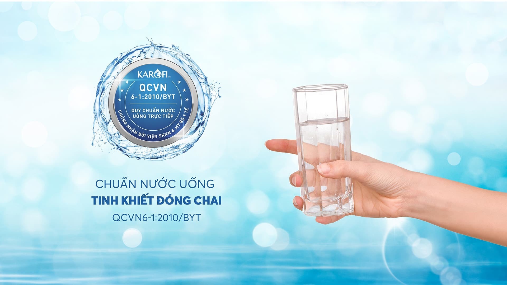 Nước sau lọc đạt chuẩn nước uống tinh khiết đóng chai