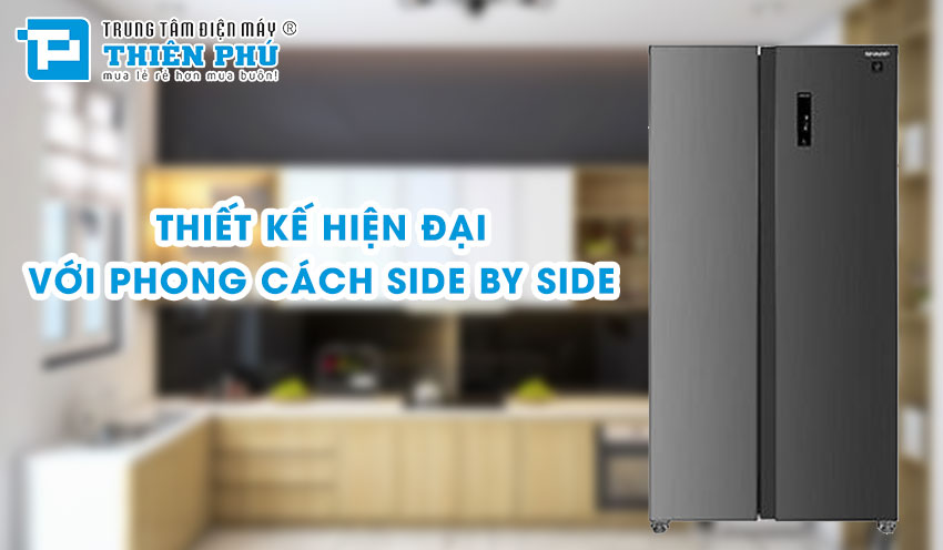 Tủ Lạnh Sharp Inverter Side By Side 600 Lít SJ-SBXP600V-DS
