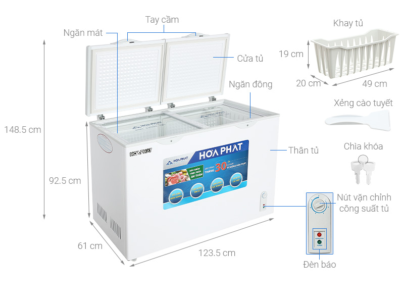 Đặc điểm nổi bật có trên Tủ Đông Funiki 245 Lít 1 Ngăn Đông 1 Ngăn Mát HCF 606S2Đ2