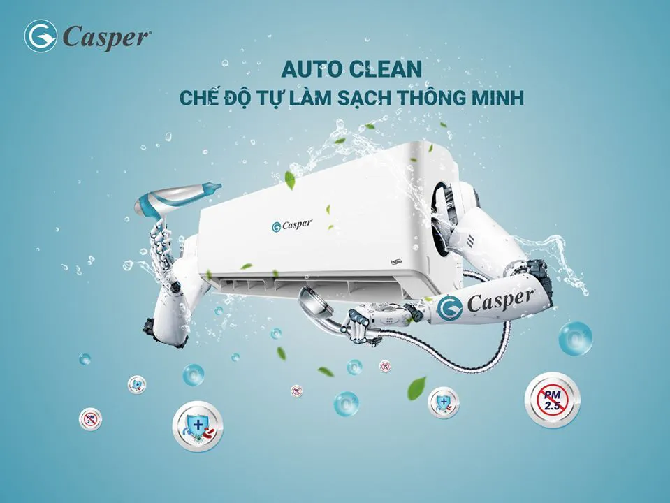 Khám phá tính năng tự động làm sạch dàn lạnh trên điều hòa Casper 18000btu GH-18IS35