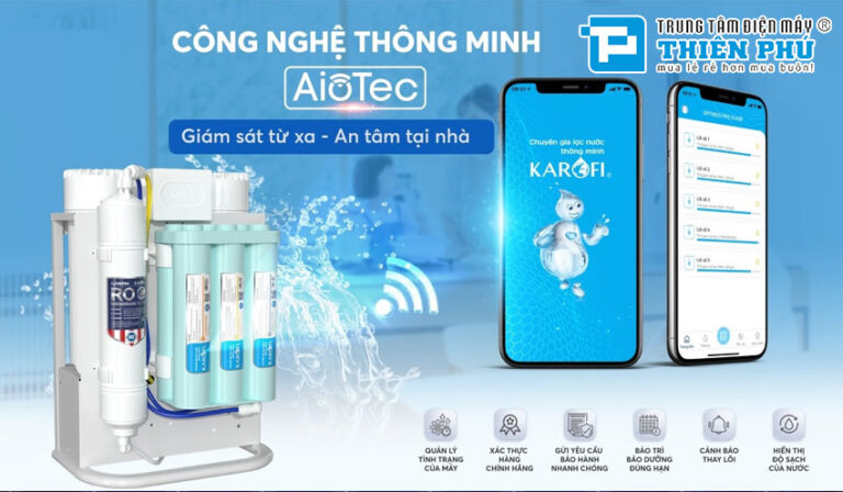 Máy Lọc Nước Karofi KAQ-U16 10 lõi đảm bảo tuyệt đối an toàn nguồn nước cho mỗi gia đình