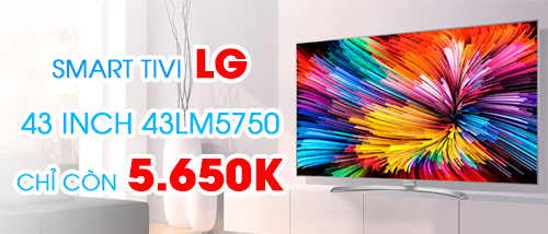 Smart tivi LG 43 inch giá rẻ nhất