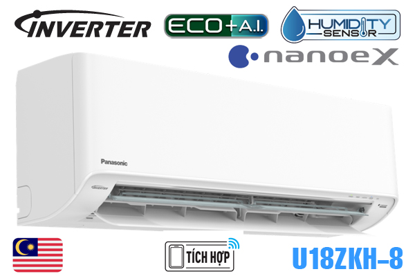 Điểm qua về thiết kế và tính năng trên điều hòa Panasonic 1 chiều CU/CS-U18ZKH-8