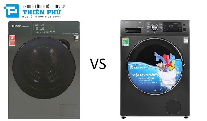 So sánh máy giặt Sharp 12.5kg inverter ES-FK1252SV-G và máy giặt Casper 12.5kg inverter lồng ngang WF-125I140BGB