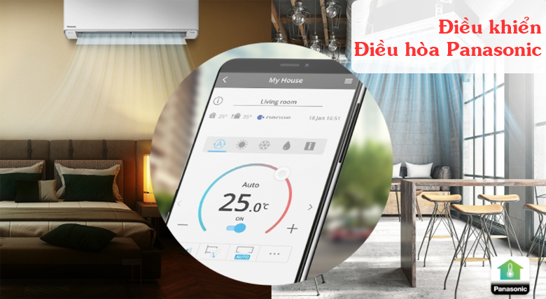 2.Hướng dẫn kết nối, điều khiển máy lạnh Panasonic bằng điện thoại thông minh