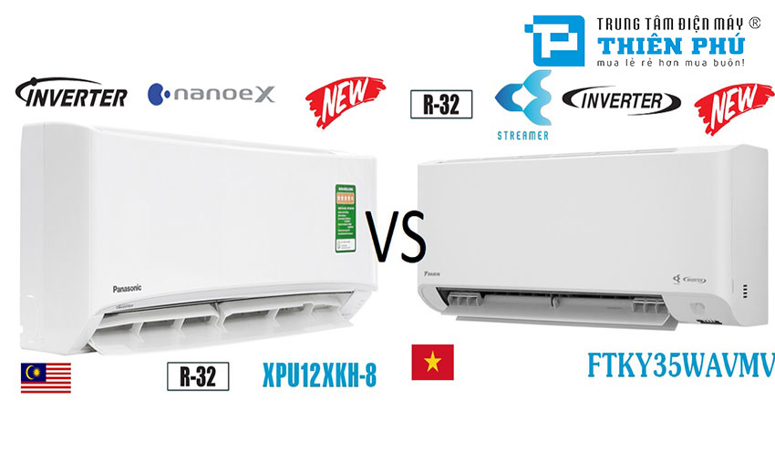 Giữa điều hòa Panasonic CU/CS-XPU12XKH-8 và Daikin FTKY35WAVMV máy nào lọc khí tốt hơn?