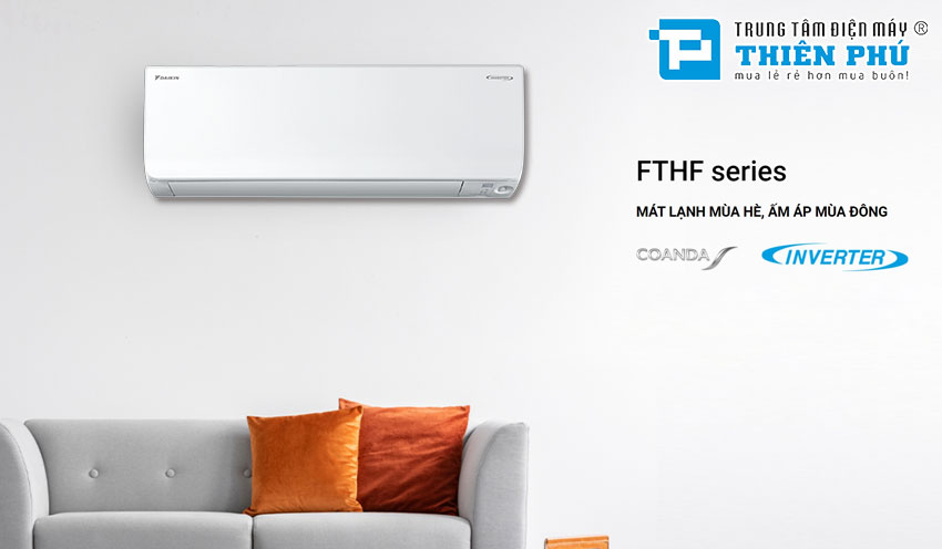 Điều Hòa Daikin 9000Btu 2 Chiều Inverter FTHF25XVMV/RHF25XVMV