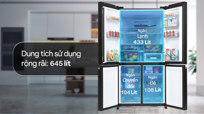 Tại sao tủ lạnh Hitachi 4 cánh R-WB700VGV2(GBK) được chọn nhiều cho phòng bếp?