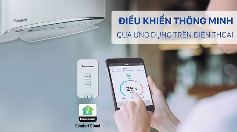 Hướng dẫn kết nối điều hòa Panasonic CU/CS-U9ZKH-8 với điện thoại thông minh
