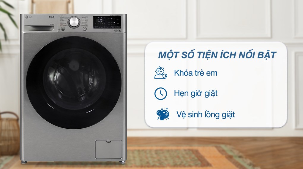 máy giặt sấy LG inverter FV1410D4P 10kg