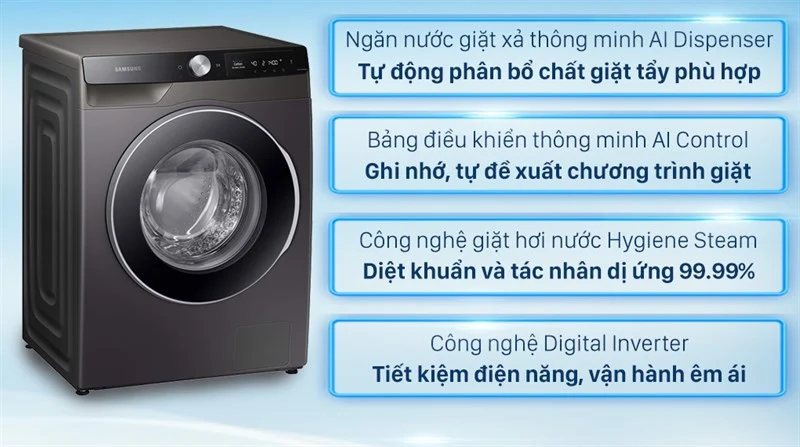 Tại sao nên lựa chọn máy giặt Samsung WW10T634DLX/SV 10kg năm 2023?