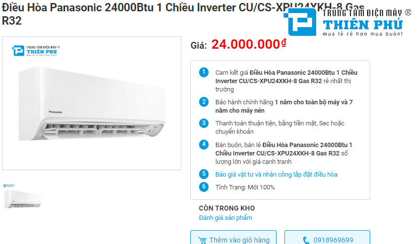 Điều hòa Panasonic CU/CS-XPU24XKH-8 có giá cao nhưng vẫn được mua nhiều, vì sao?