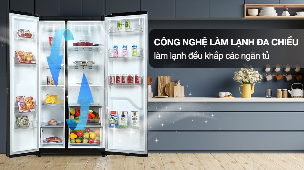 Tủ Lạnh LG Inverter Side By Side 649 Lít GR-B257WB - Vừa sang mà lại vừa túi tiền