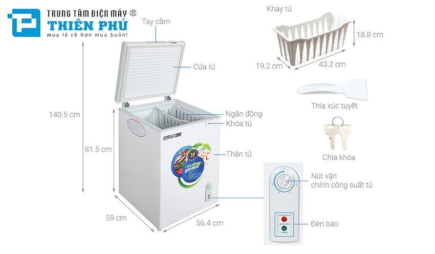 Đánh giá chất lượng tủ đông Funiki Hòa Phát 107 lít HCF 106S1Đ