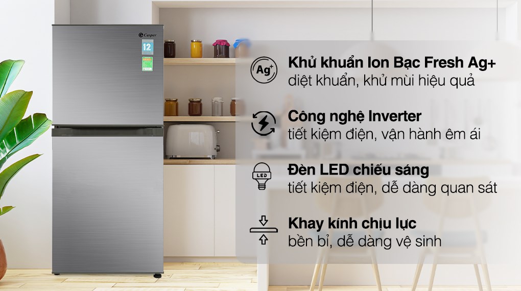 Khám phá những chiếc tủ lạnh 2 cánh Casper inverter giá rẻ đang bán chạy nhất năm 2023