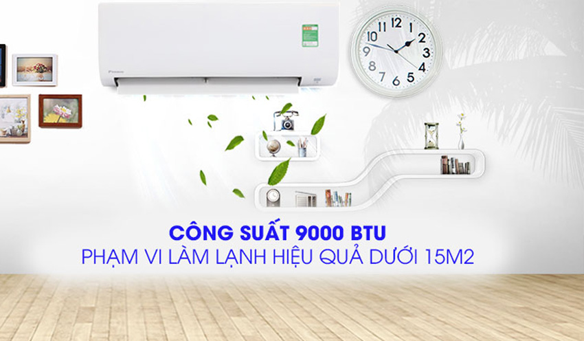 Điều hòa Daikin 9000btu FTF25UV1V/RF25UV1V có đáng để sử dụng cho phòng ngủ dưới 15 m2