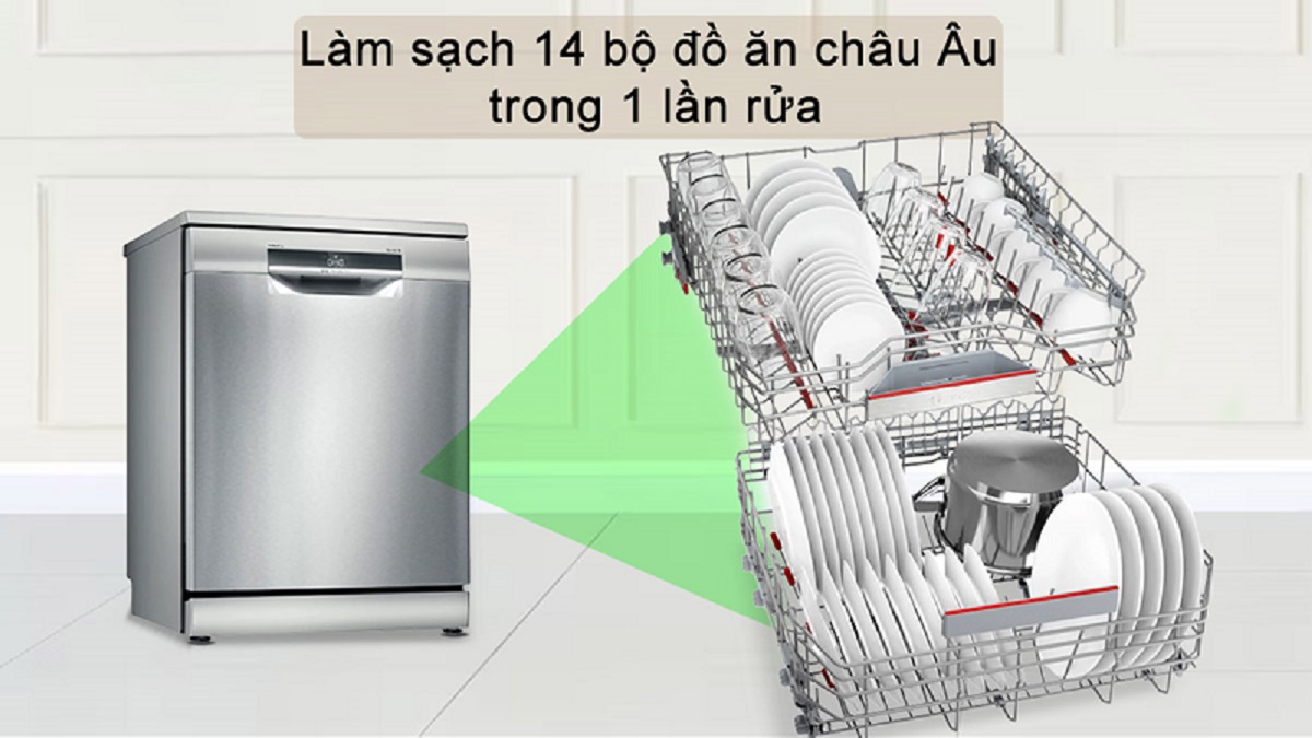 Máy rửa bát Bosch SMS6ZCI08E 14 bộ Serie 6 có tốt không?