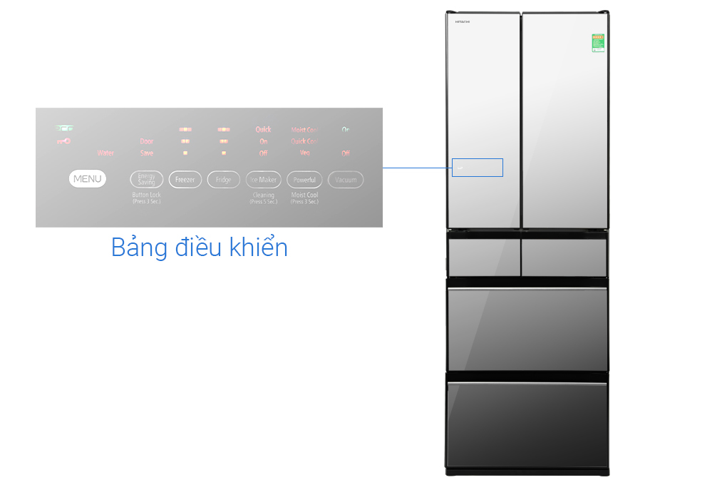 Một số thông tin cơ bản về mẫu tủ lạnh Hitachi 6 cánh R-HW540RV(X)