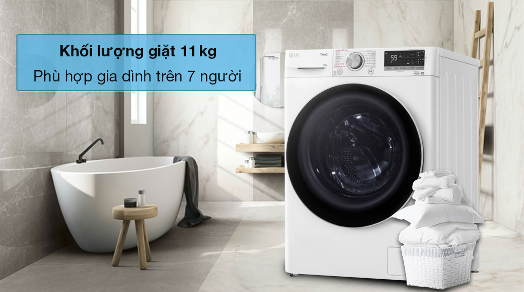 máy giặt LG inverter FV1411S4WA 11kg 