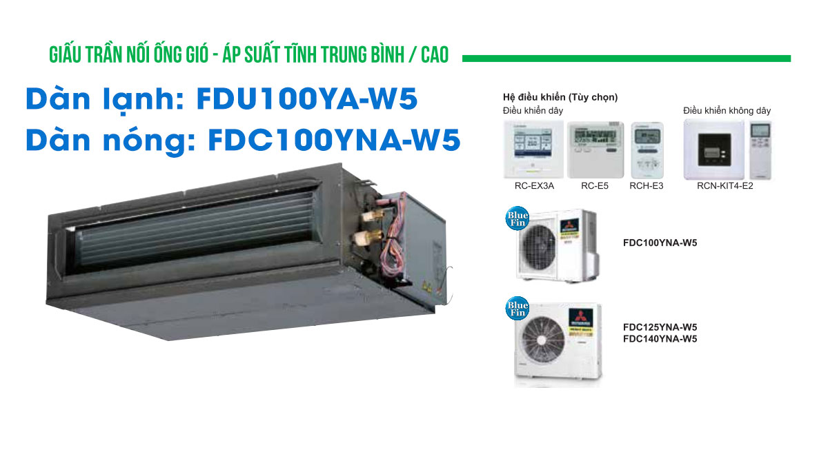 Có nên mua điều hòa nối ống gió Mitsubishi 36000btu FDU100YA-W5 ...