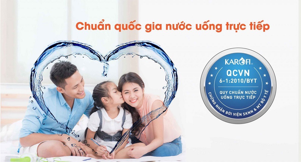 Nguồn nước uống sau lọc đạt tiêu chuẩn quốc gia