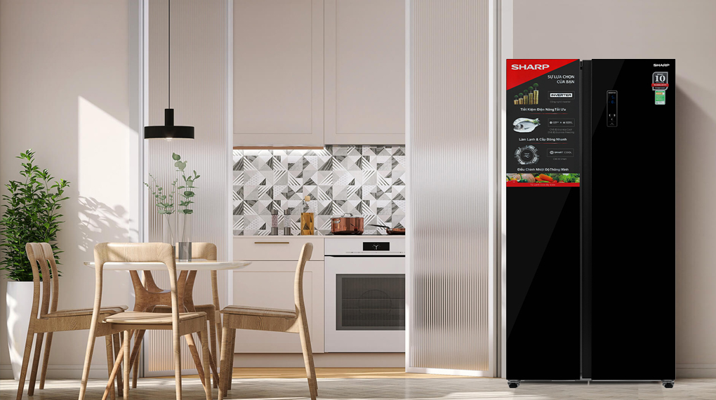 Tủ lạnh Sharp SJ-SBX530VG-BK: Giải pháp tiết kiệm điện, bảo quản tối ưu