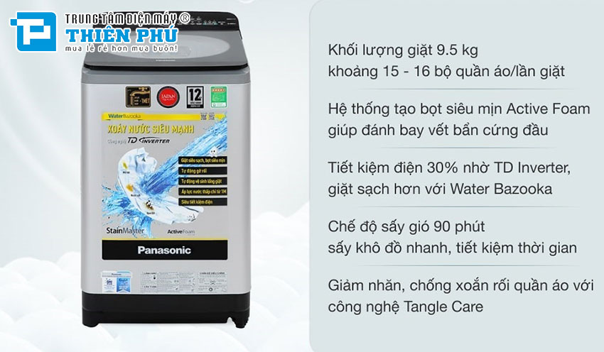 Top 3 máy giặt Panasonic đời mới nhất đáng mua nhất hiện nay