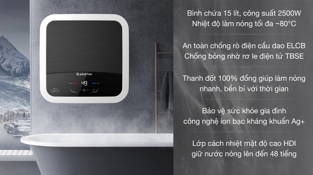 TOP những chiếc bình nóng lạnh Ariston được ưa chuộng nhất hiện nay