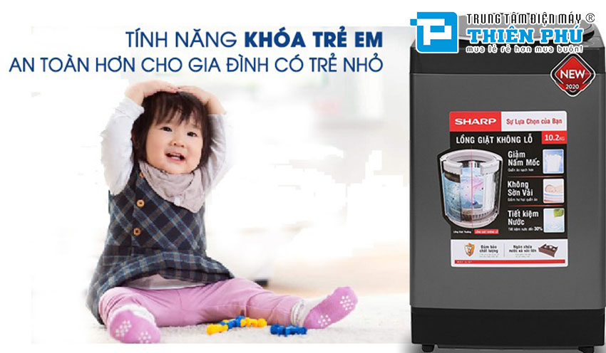 Máy giặt Sharp 9Kg ES-Y90HV-S - Đánh giá, tính năng và lợi ích