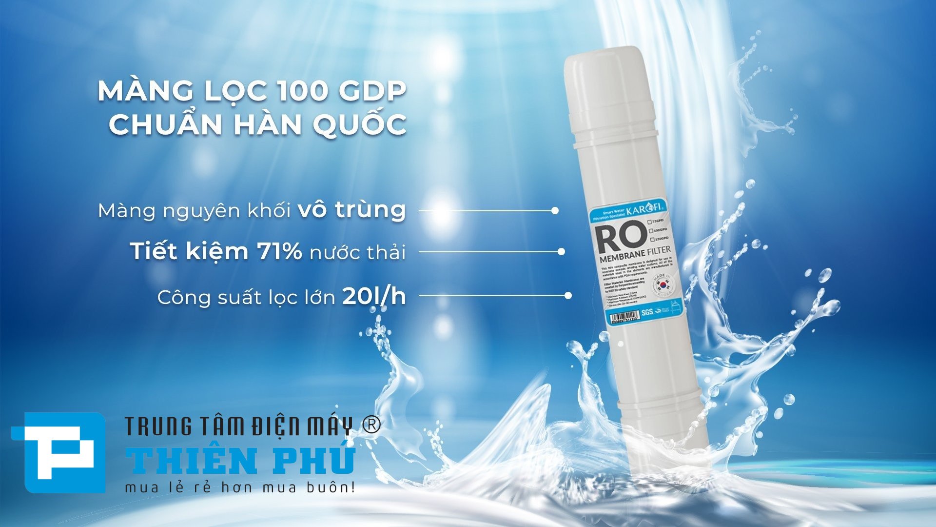 Máy lọc nước Karofi Livotec 512 và 311 sử dụng màng lọc RO chuẩn Hàn Quốc