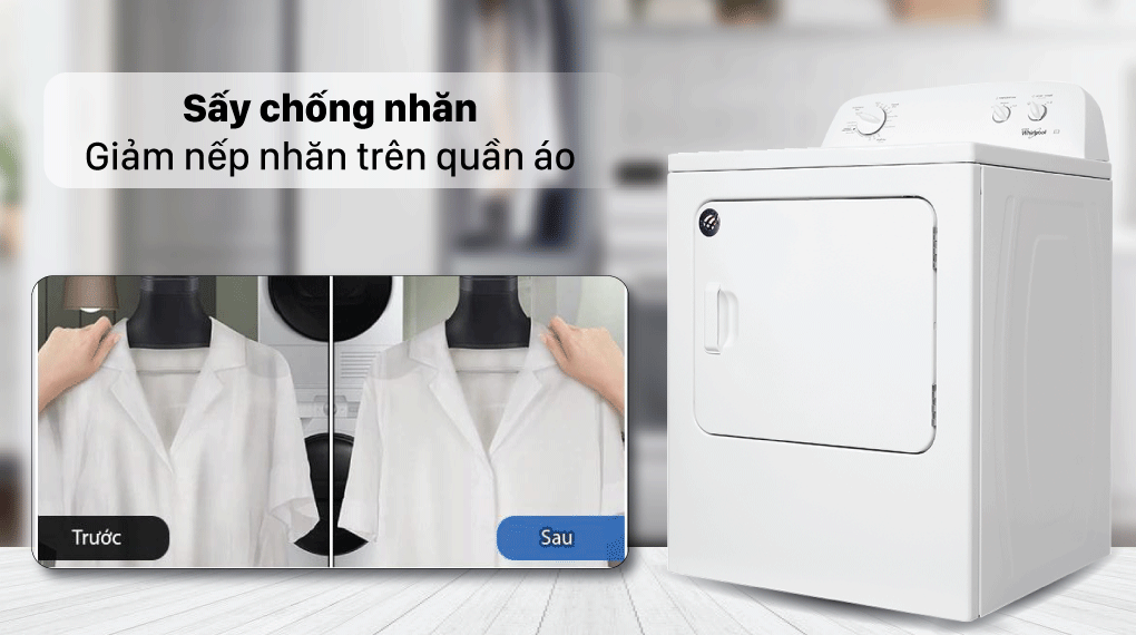 Máy sấy quần áo Whirlpool 3LWED4705FW: Sự lựa chọn hoàn hảo cho việc sấy khô hiệu quả