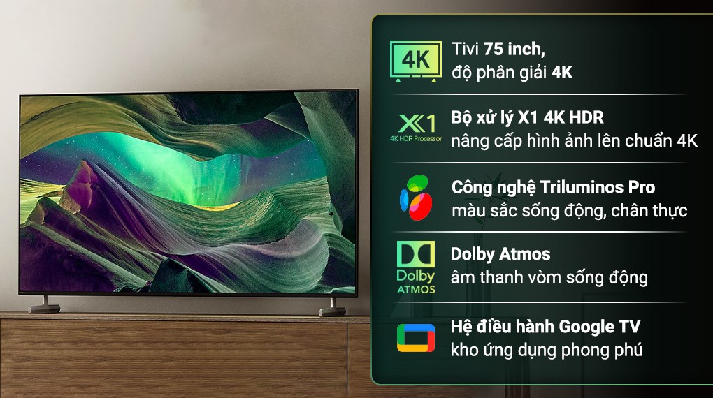 Top 3 tivi Sony 75 inch đang giảm giá mạnh đáng mua thời điểm này