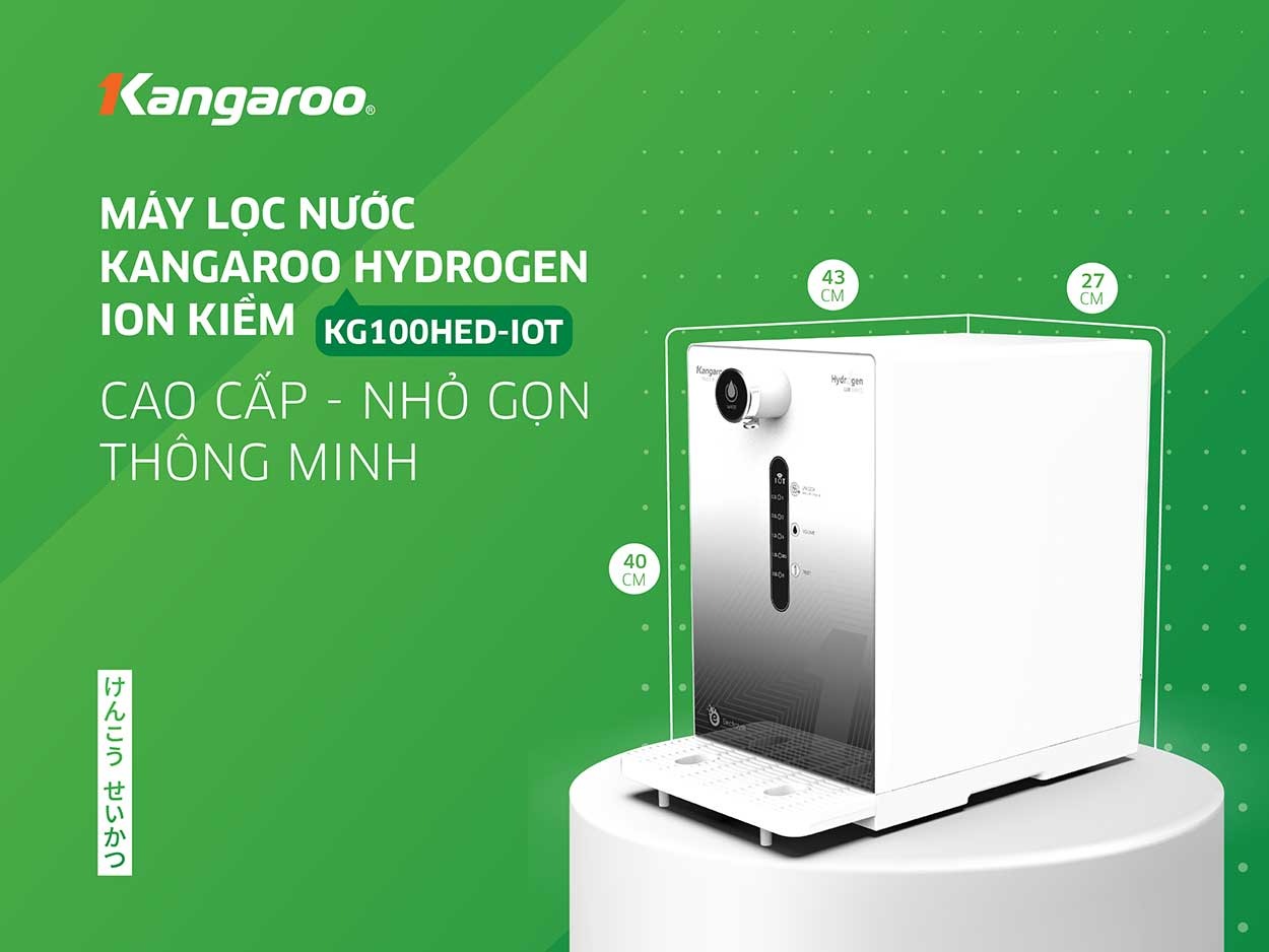 Máy lọc nước Kangaroo KG100HED-IOT  thiết kế nhỏ gọn, sang trọng